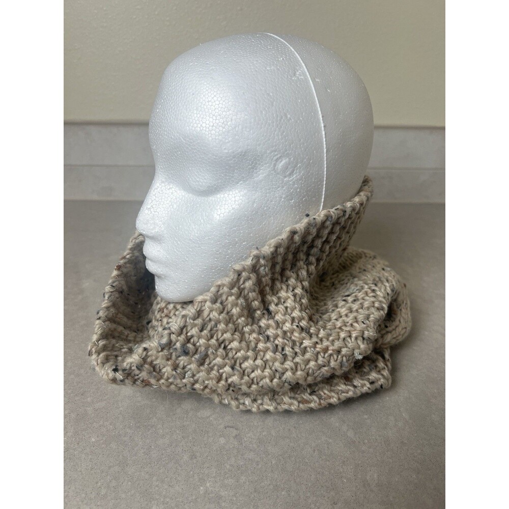 Patrick  Francis Ireland Tweed Knit Cowl Neck Warmer Aran Knit